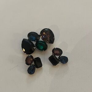 Elegant Multi-Color Rhinestone Earrings